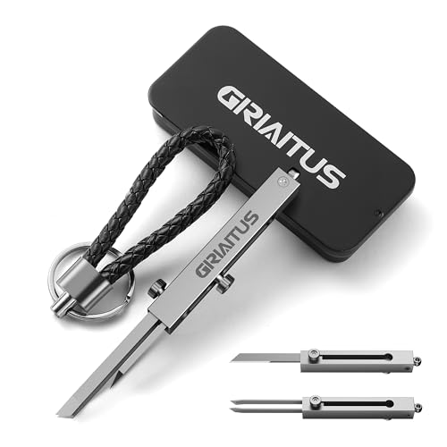 EDC Tweezers Precision Pocket Knife 2 in1 Keychain Multitool Knives Retractable Premium Anti-Static for Splinters Craft Jewelry Soldering Outdoor Laboratory Work (Silver)