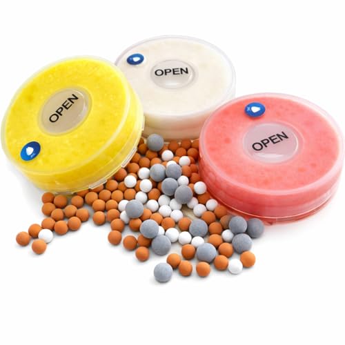 JaMoonLBV Jml Blocs Aromatiques à la Vitamine C pour Pommeau de Douche, Marque Française - Vitamin C Shower Head - Recharge Billes Douche - Filtre...