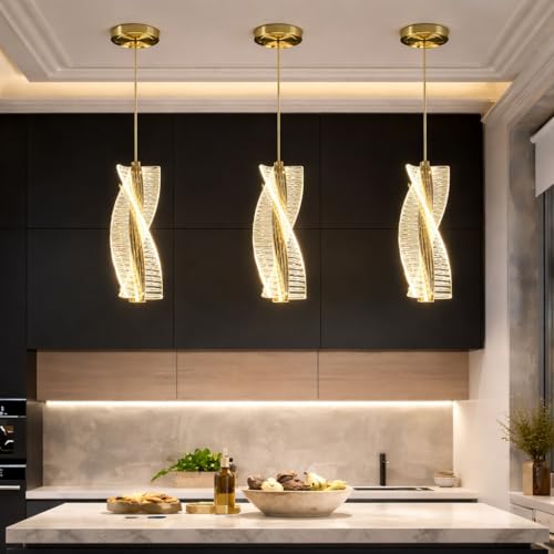 Image of FILLISKA 3 in1 Colour Changing LED Luxurious Hanging /Pendant Light (FrenchGold-PAY1646)