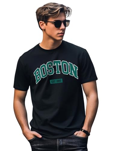 Image of Veirdo Regular Fit Half Sleeves Round Neck Typographic Printed Pure Cotton T-Shirt for Men (Available Colors: Black, Navy, Swan White, & White) (Sizes: S to 2XL)
