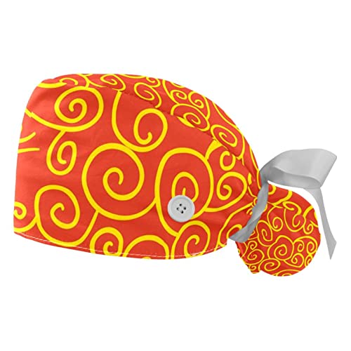 Chapeaux bouffants JDEZ en lot de 2 casquettes de travail ajustables