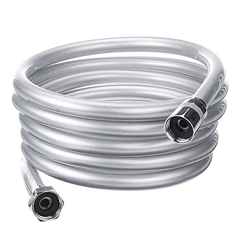 AthuaH Premium Stainless Steel Hose, Shower Hose 1/2'' PVC Smooth High Pressure Flexible Hose for Shower Explosion-Proof Long Hose for Bath Handheld Shower Head,3 Meter (Color : 3 Meter)