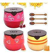 ZHISHUDL 3PCS Bee Lip Balm - Honey, Watermelon, Cherry Flavors - Sleeping Mask for Moisturizing a...