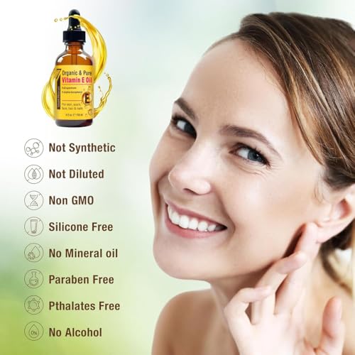 Seven Minerals Ultra Pure Vitamin E Oil - Full-Spectrum D-Alpha Tocopherol, 1 Fl Oz - 100% Organic Vitamin E Oil for Skin, Face, Hair, and Scars - Naturally Occurring = Not Synthetic - Image 5