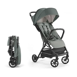 Inglesina Quid Stroller – Elephant Gray – Ultra Compact Lightweight Travel Stroller, Babies and Toddlers, Airplane Overhead, Foldable, Reclining Seat, Collapsible Canopy, 3 Months – 50 lbs, BPA Free