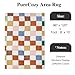 PureCozy Checkered Rug 8x10 for Living Room, Modern Neutral Shag Rug Washable Non-Slip Large Area Rug Super Soft Indoor Fuzzy Carpet Fluffy Rugs for Bedroom Home Aesthetic Decor