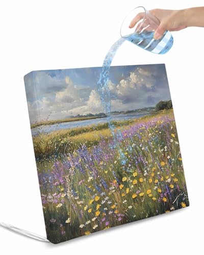 Hokiten Spring Floral Outdoor Cushion Chair Cover Set of 4 - Waterproof Couch Seat Covers, Pastoral Flowers Oil Painting Patio Furniture Protector Cushions Slipcovers for Sofa/RV, 22