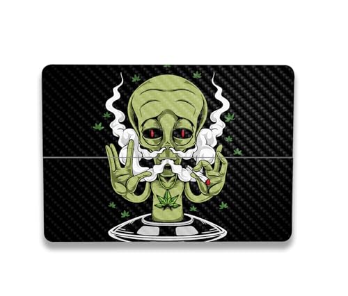 Image of MightySkins Carbon Fiber Skin Compatible with Microsoft Surface Laptop Studio 2 (2023) Full Wrap Kit - Come in Peace | Protective, Durable Textured Carbon Fiber Finish | Made in The USA