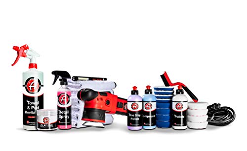 Adamâ€™s SK Pro 12mm Car Polisher - Professional Dual Action Polisher For Car Detailing - Paint Correction, Waxer Buffer DA Polisher - Variable Speed Car Polisher System (Polishing Complete Kit)
