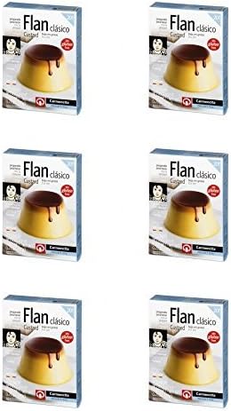 Flan clasico postre mezcla de natillas (baja en grasa) (6) Cajas sin gluten por Carmencita