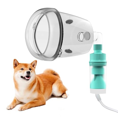 STARSUM Dog Nebulizer Lying Cup and Inhaler Mask,White Pet Oxygen Mask, Suitable for Medium-Sized Dogs (Nebulizer Unit Not Included) M