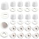 CREATCABIN 20 Packung Weiße Toilettenschüsselabdeckungen Badezimmer Schraubenkappen PP Kunststoff Halbrund Universelle Aufsteck Sitz Bodenkappen Mit Zusätzlichen Unterlegscheiben Kits 3.6x3.75cm