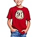 Elbenwald Harry Potter T-Shirt Plattform 9 ¾ Hogwarts Express Distressed Frontprint für Kinder rot - 134/140