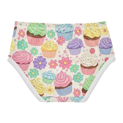 Animal Toddlers Underwear Floral 2t Cotton Panties for Girl Colorful Cupcakes Floral Sweets Briefs Kids Undies2