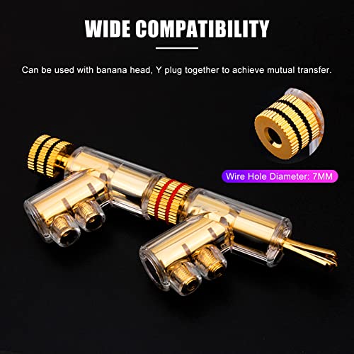 Acogedor 4pcs BA1403 Banana Plugs con recubrimiento dorado 24K miniatura 3