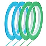 BENECREAT 4 Rolle 2 Farben Fine Line Tape 3mm x 33 m Hochtemperatur PVC Fineline Abdeckband Autolack Für Auto Motorrad Flammenmalerei