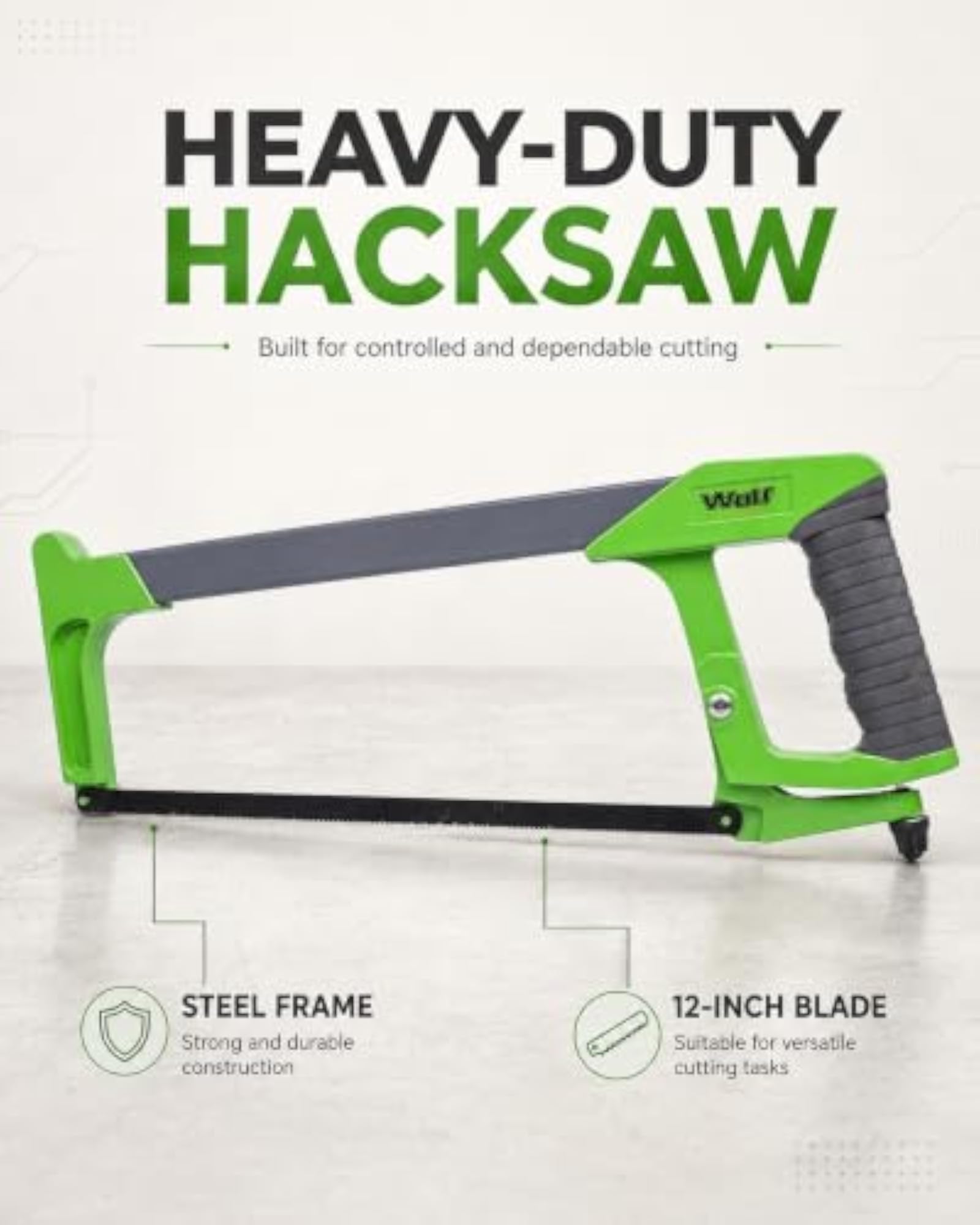 12 Inch Adjustable Hacksaw Frame Heavy Duty Steel