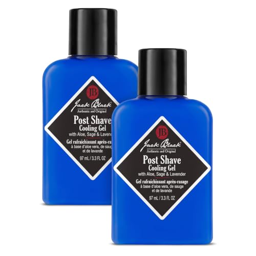 Jack Black Post Shave Cooling Gel - Clear After Shave Gel for Men, Men’s Aftershave Gel, Natural Ingredient Razor Burn &amp; Skincare