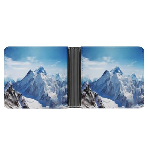 Snow Mountain Scenery Mens Wallet Slim Credit Card Holder Bifold Money Clip Portable Coin Purse Gifts for Men