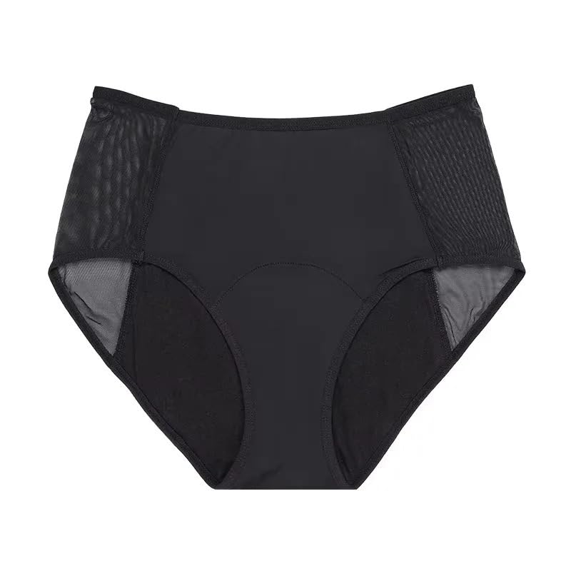 Bragas menstruales transpirables, lavables y sin costuras, absorbentes, de 4 capas y protección total for mujer.(1pc,S)