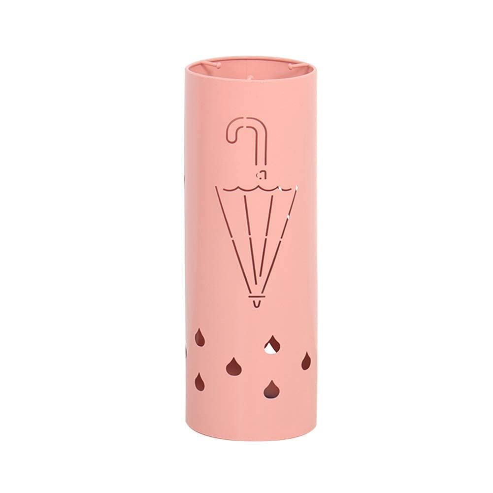 Gardeneea Umbrella Stand, Umbrella Stands,Umbrella Stand Wrought Iron Home Hotel Lobby Floor-Standing Umbrella Bucket,Hook Can Hold Folding Umbrella,Blue (Pink)