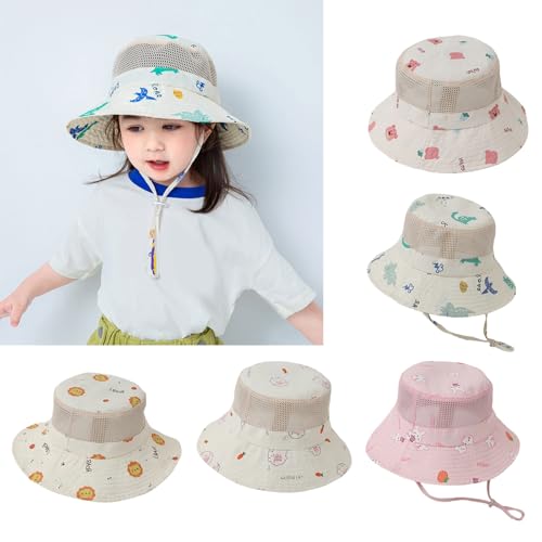 Bucket Hat, Kids Sun Protecting Bucket Hat Unisex Light Weight Hats Cartoon Pattern Hats for Outdoor Activity3