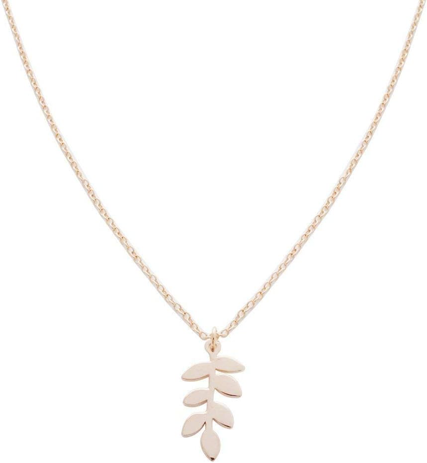 Honeycat Magic Charm Fern Necklace in Gold, Rose Gold, or Silver | Minimalist, Delicate Jewelry