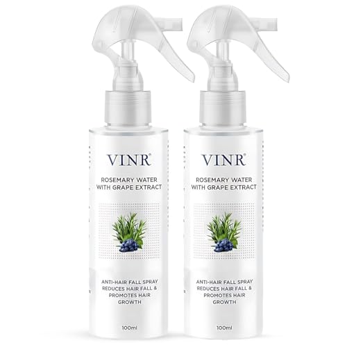 Image of VINR Rosemary Hair Spray for Hair Growth & Thickness | Infused With Vitis Vinifera | Enriched with Rice Water & Rosemary Water & Mint Scalp Strengthening | Hair Mist | Controls Hairfall, Adds Softness Pack of 2 (200 ml)