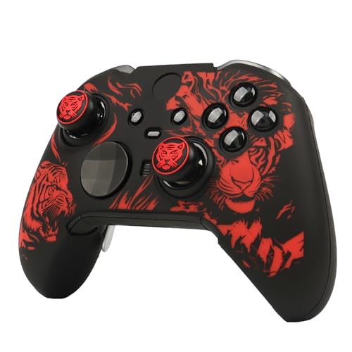 Image of Tiger Controller Skin Compatible with Xbox Elite Series 2 Core Wireless Controller, RALAN Protector Case, Customised Thumb Grips Cap