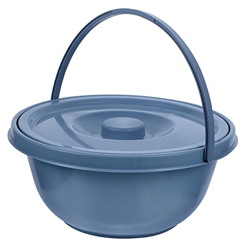 COOLHIYA Senior Spittoon Cover Handheld Urinal Bucket PVC Material Elderly Assistance Product Easy to Carry Random Style