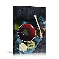 Canvas Wall Art Tea Preparation Coffee Drinks Kitchen Multicolor Photography Rustic Urban - 12x18 inches