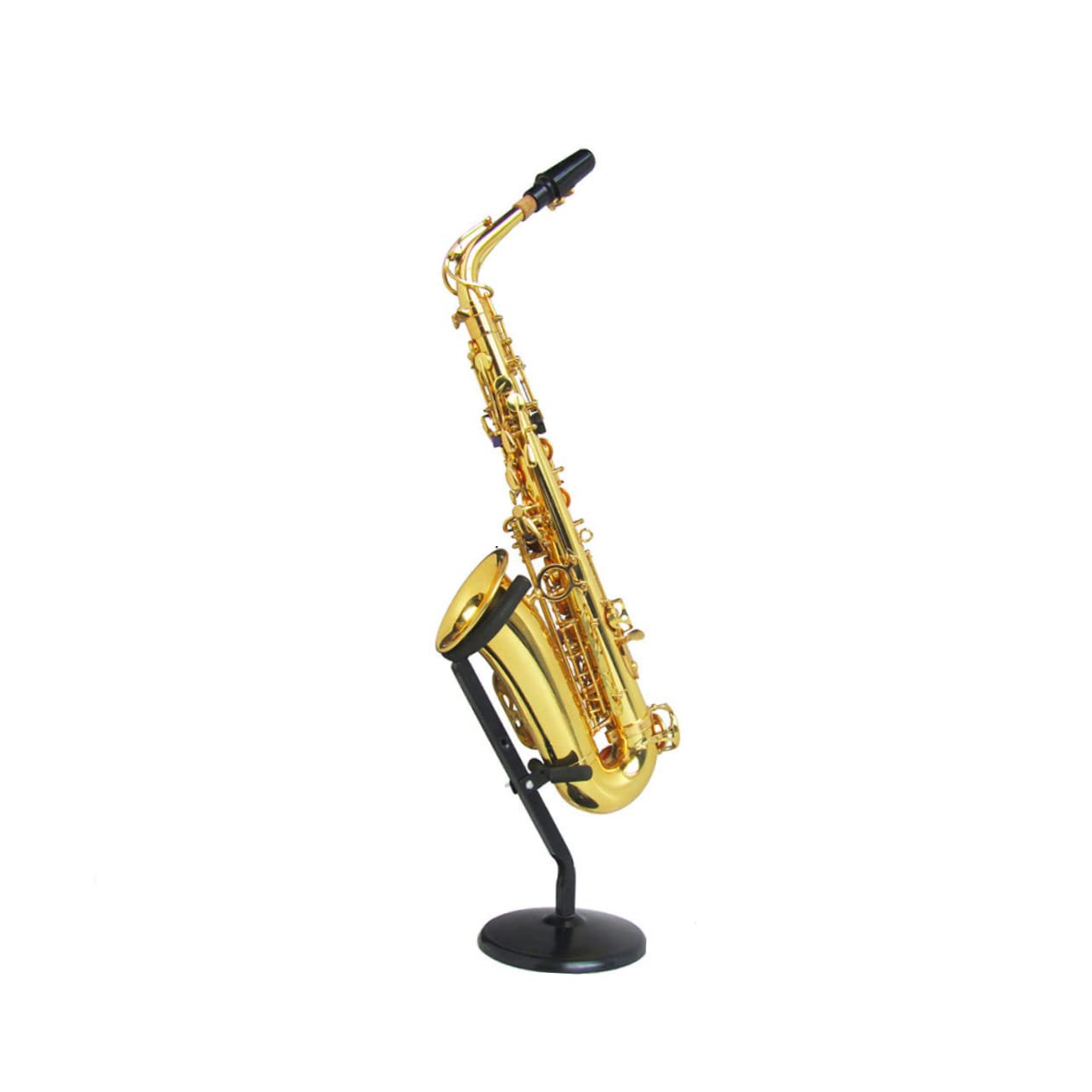 HEMOTON Supporto per Sax Contralto in Ferro Nero Base Antiscivolo | Rack Stabile, Rivestimento in Spugna, Struttura Antiruggine e Poco Deformabile, per Riporre lo Strumento
