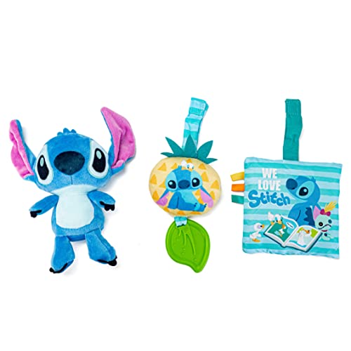 Image of KIDS PREFERRED Disney Lilo & Stitch - Stitch 3 Piece Gift Set with Stuffed Animal Stitch Plush and Activity Toys for Babies and Toddlers