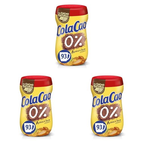 ColaCao, Cacao Natural, 0% Azúcares Añadidos - 700g (Paquete de 3)