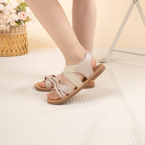 Image of Toddler Girls Sandals Little Girl Summer Flat Sandal Baby Open Toe Outdoor Beach Holiday Dress Shoes