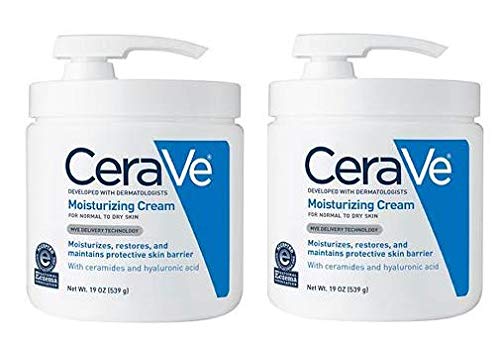 Cerave Moisturizing Cream With Pump For Normal To Dry Skin Value Pack of 2 x 19 Oz (Total 38 Oz)
