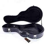 Glarry® F-Style Microgroove Mandolin Hard shell Case Deluxe Leather Wood Mandolin Case