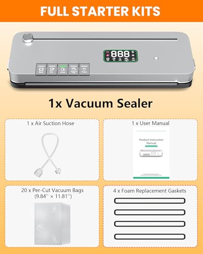 7 in 1 Food Vacuum Sealer Machine 75kPa Household Kitchen Sealer 20 Bags - image 8