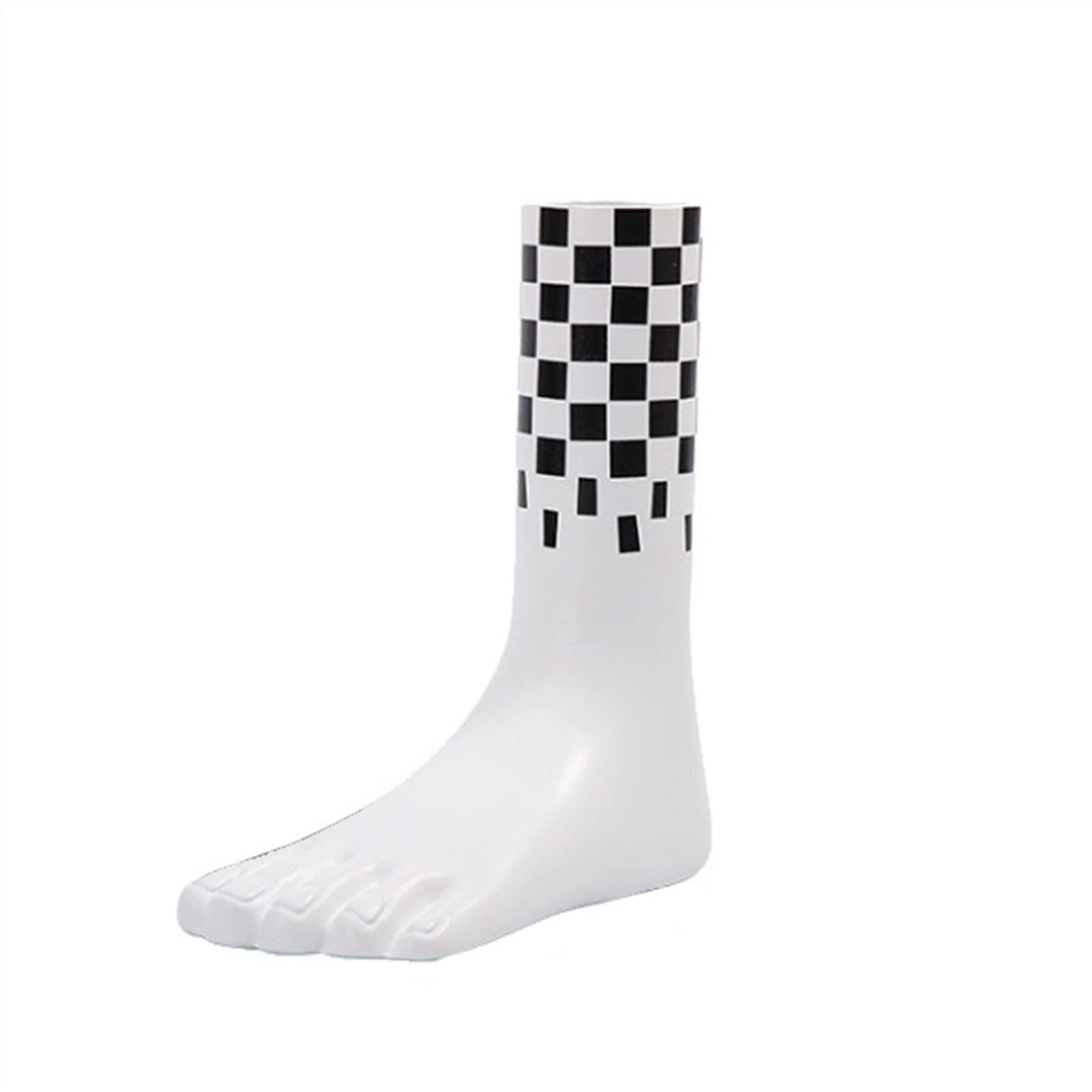 Centerpiece Vases Flower Vase Left Foot Plaid Resin Arrangement Accessories Creative Home Decoration Living Room Ornaments(White)