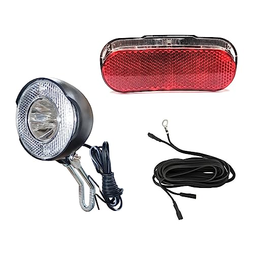 LED-Beleuchtungs-Set 15 Lux Vorderlicht und Rücklicht für Gepäckträger mit Standlicht