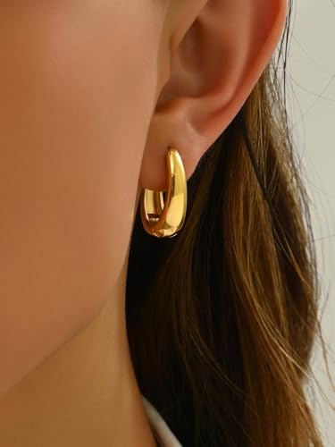 women's classic oval earrings are versatile, exquisite and compact for daily use3