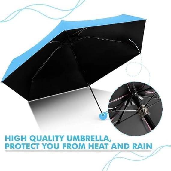 Image of Novira Capsule Umbrella Automatic Open Double Layer Folding UV Protection Waterproof Windproof Compact Travel Umbrella with Capsule Case for Men Women Sun Rain Outdoor Use