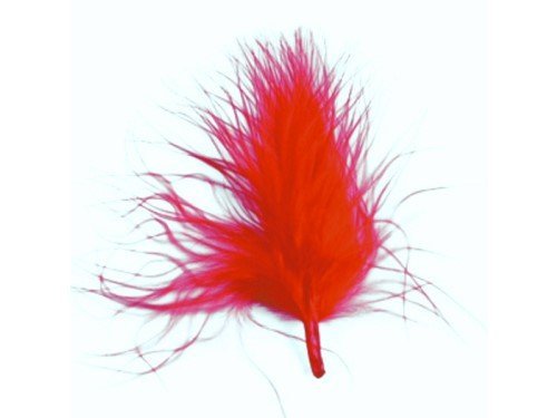 Santex 20 Dekofedern ca. 7cm lang rot