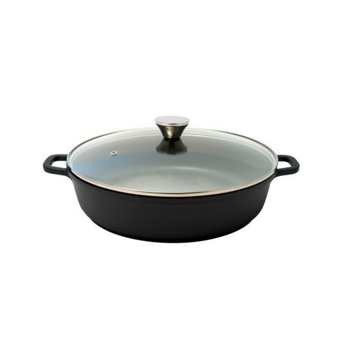 Mijoteuse basse 36 cm + couvercle verre - 6,5 Lt - fonte aluminium CERAMIQUE