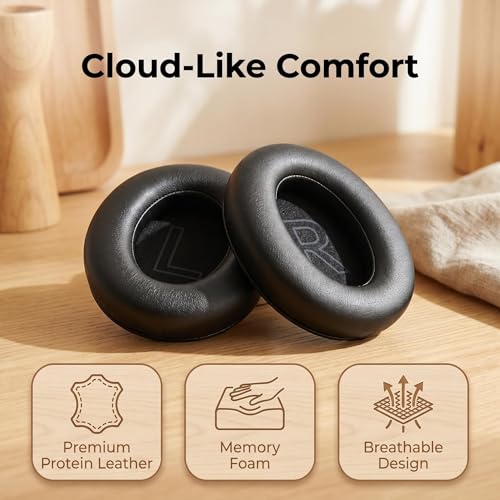 Replacement Ear Pads for Soundcore Life Q20/Q20+/Q20i/Q20BT | Soft Protein Leather, High-Density Foam, Pry Tool, Not for Life 2 NEO miniatura 3