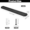 3 Pezzi Barra Magnetica per Coltelli, 33cm Portacoltelli Magnetico in Acciaio Inox, con Magnete Forte e 6 Viti, Calamita Coltelli Cucina, Barra Mmagnetica per Cucina, Ufficio, Sala Attrezzi, Nero