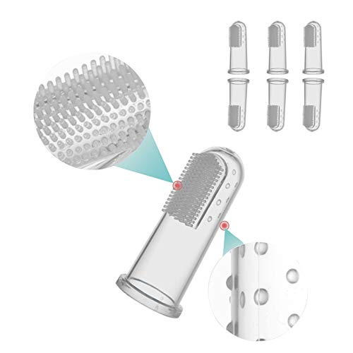 Brosse à Dents pour Chien pour Le Nettoyage des Dents de Chien, Brosse à Dents en Silicone Souple pour Chiens Naturelle, utilisée comme Brosse à Dents pour Chat Cover