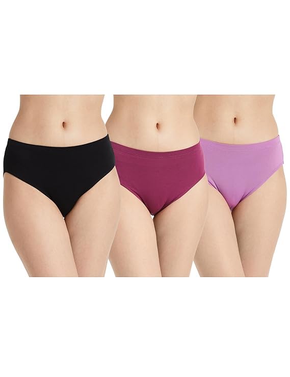 Brief Classic Solid Hipster Antibacterial Cotton Stretch | Underwear | Panties for Women Daily Use | Concealed Waistband |Combo Pack (Set of 3)-image-25