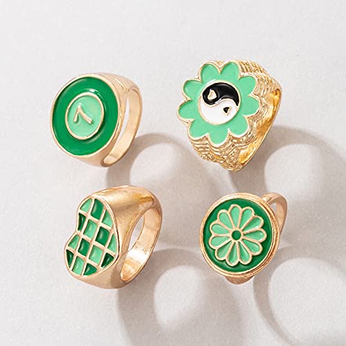 Enamelled Rings Combo for Women (Combo 3)