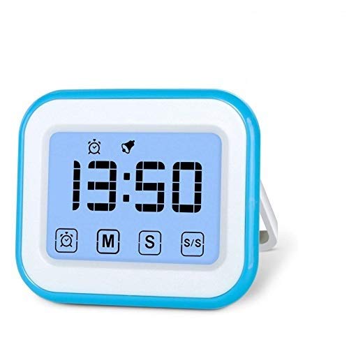 iPobie Temporizador de Cocina Digital, Despertador Digital de la Pantalla táctil, Reloj de Cuenta atrás magnético, Pantalla LCD Grande, Alarma Fuerte